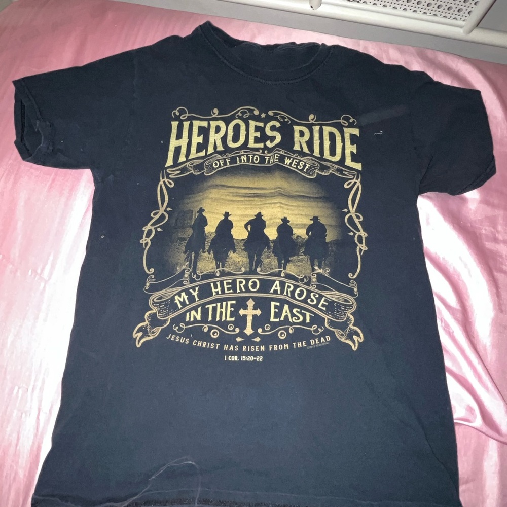 Black Graphic Tee - Heroes Ride